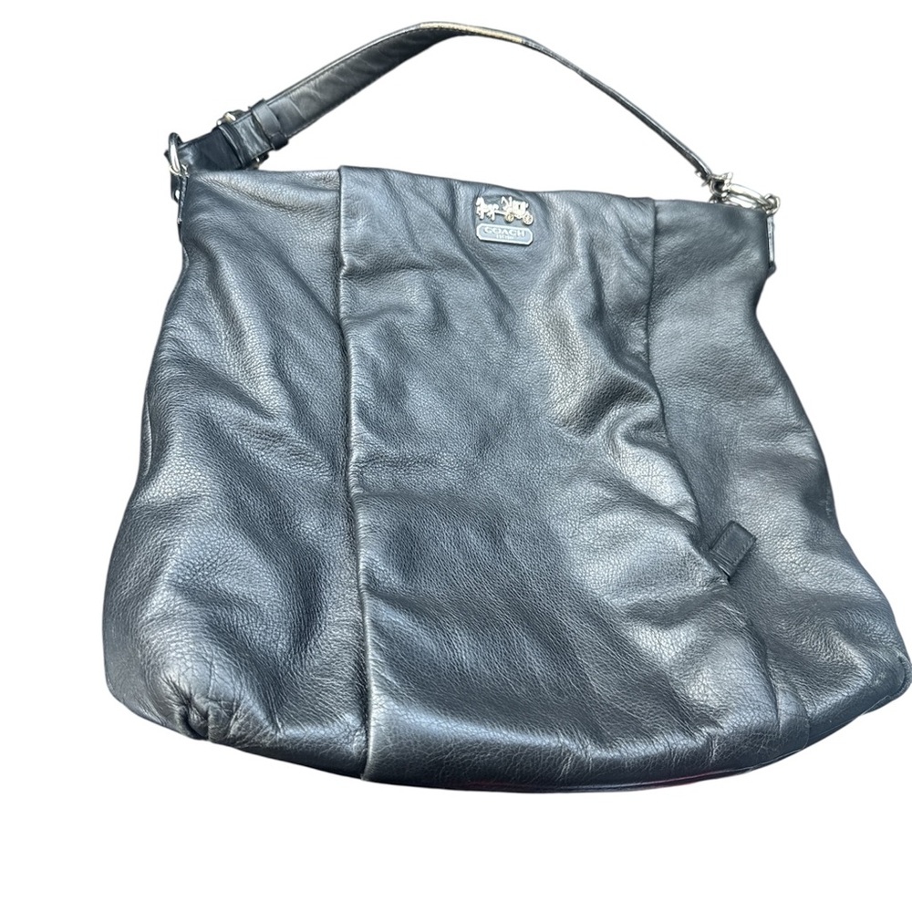 Coach Black Leather Hobo Bag